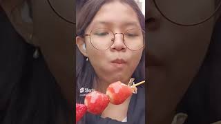 ICHIGO AME JAPAN STREET FOOD CANDIED STRAWBERRIES in KYOTO or TANGHULU in CHINA [upl. by Curtis]