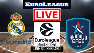 Live Real Madrid Vs Anadolu Efes  EuroLeague  Live Scoreboard  Play By Play [upl. by Riatsila]