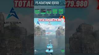 FS Aquitaine D650 Total Damage mw modernwarships mwpartner mwcreator mwshorts shorts short [upl. by Auj]