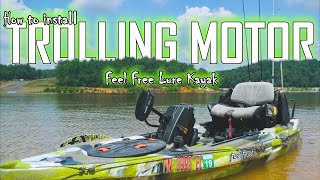 How to Install Trolling Motor in FeelFree Lure 115 Kayak [upl. by Ainirtak]