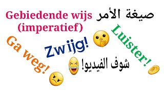 الأمر في اللغة الهولندية Gebiedende wijs imperatief [upl. by Bernadene]