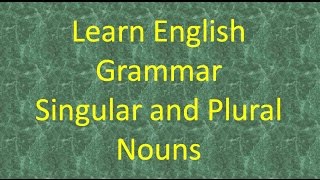 Singular and Plural Nouns Lesson 1  Learn English Online [upl. by Anerys]