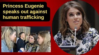 Princess Eugenie speaks out against human trafficking at Davos event days [upl. by Aevin400]