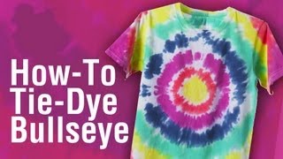 Howto Tie Dye a Shirt Bullseye Technique [upl. by Anuala83]