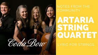 Artaria String Quartet Performs George Walker  CodaBow  Violin Viola Cello [upl. by Emmott]