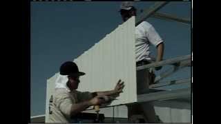 Metal Buillding Installation Step 16 Gable End Panels [upl. by Yrekaz]