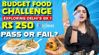 Food Challenge What to eat under Rs 250  Delhi’s GK1 M Block Market [upl. by Docilu]