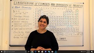 XI 3 11  dBlock Elements Periodic Classification of Elements [upl. by Ahseile967]