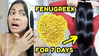 FENUGREEK for 7 days Grow the thickest hair ever before amp after results [upl. by Tonye]