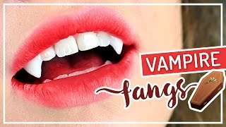 DIY VAMPIRE FANGS Vampirzähne einfach selber machen TypischSissi [upl. by Airdnahc]