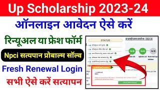 Scholarship Me Npci Satyapan Kaise Karen  Npci Verification Kaise Kare Up Scholarship [upl. by Eendyc]