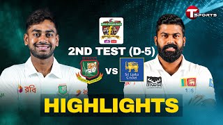 Highlights  Bangladesh vs Sri Lanka  2nd Test  Day 5  T Sports [upl. by Edana]