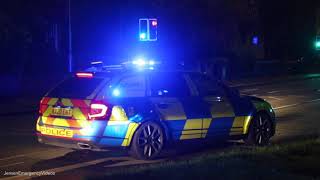 ANPR INTERCEPTOR  Northamptonshire Police Cars Responding to Accident with Lights and Sirens [upl. by Vidovic]