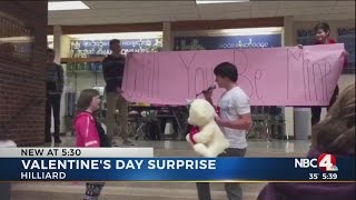 Hilliard student with Down Syndrome gets special Valentine’s Day surprise [upl. by Lleral]