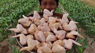 Delicious Fried Chicken Wing With Lime Pickle  Chicken Wing Cooking [upl. by Neersan]