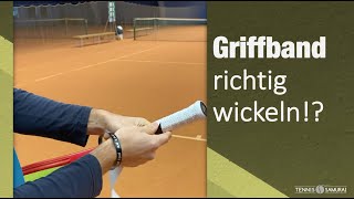 Tennis Griffband wickeln und Tennis Dämpfer richtig anbringen [upl. by Bordiuk]