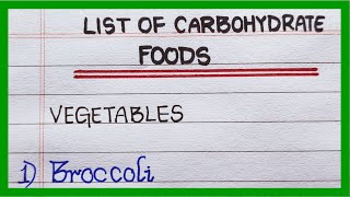 List of Carbohydrate Foods  10  20 examples of Carbohydrate food  Names of Carbohydrate food [upl. by Lauraine]