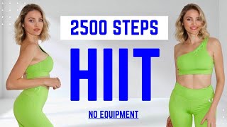 Intense 2500 Steps  Walking HIIT Workout 4515 sec No Equipment All Standing [upl. by Tana]