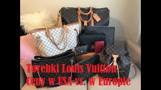 Torebki Louis Vuitton Moja Mini Kolekcja Ceny w USA vs w Europie [upl. by Sinegold808]