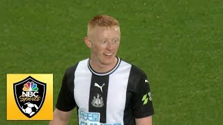 Matty Longstaff gives Newcastle the lead v Man United  Premier League  NBC Sports [upl. by Ondine]