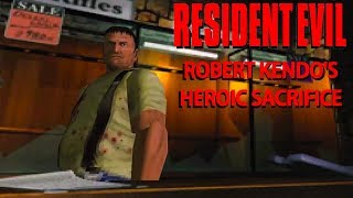 Robert Kendos Heroic Sacrifice  Resident Evil 2 [upl. by Ahsinak450]