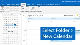 How to create multiple calendars in Outlook [upl. by Sutelc]