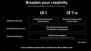 Good news if true Sony a1 firmware update will be release around February 10th [upl. by Gipson]