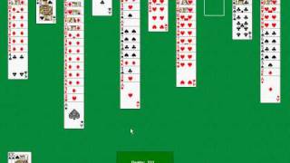 Spider Solitaire quotschwerquot mit vier Farben 3Teil [upl. by Kama]