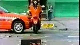 BMW C1 Crash Test  Side Impact [upl. by Akinal]