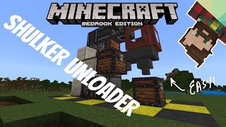 Minecraft Bedrock 120 Auto Shulker Unloader Tutorial [upl. by Adlig858]