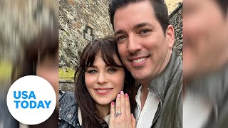 See Zooey Deschanel Jonathan Scotts engagement announcement  ENTERTAIN THIS [upl. by Fradin]