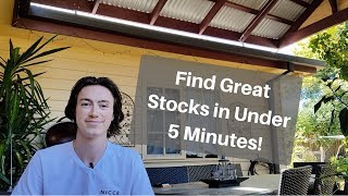 How to Find Great Stocks in Under 5 Minutes  Stock Screeners [upl. by Dnaleel]