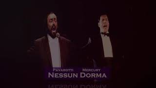 Nessun Dorma Pavarotti and Freddie Mercury with Real Voices AI [upl. by Kilar462]