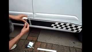 How to apply vehicle stripes  Part 2  Application method 1 [upl. by Noj897]