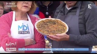 RECETTE  Quiche tourangelle aux rillons et rillettes  Chinon [upl. by Aivilo]