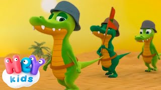 Ah Les Crocodiles  Chant des Animaux  HeyKids Français  Animaj Kids [upl. by Belle]