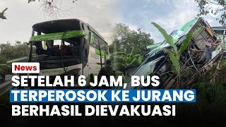 Setelah 6 Jam Bus Terperosok ke Jurang di Puncak Berhasil Dievakuasi [upl. by Claudio]