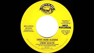 1974 HITS ARCHIVE Sweet Home Alabama  Lynyrd Skynyrd stereo 45 [upl. by Namlaz]