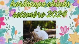 Horóscopo Chinês  Setembro 2024  Coelho [upl. by Araiek]