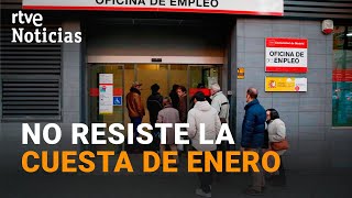 PARO SUBE en 60000 personas en ENERO y se PIERDEN 230000 PUESTOS tras el FIN de la NAVIDAD  RTVE [upl. by Annuhsal]