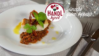 Zanderfilet auf Speck Linsen  Rezept von HANDL TYROL [upl. by Lletnahc]