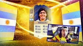 I PACKED 95 ICON MARADONA OMFG FIFA 18 [upl. by Ashford64]