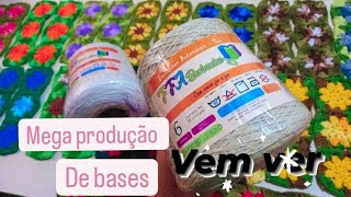 🚨FIZ UMA MEGA PRODUÇÃO DE BASES PARA TAPETES ECONÔMICOS 🚨vlogdecroche basesdetapetes [upl. by Irisa]