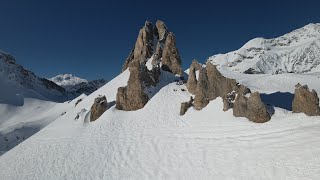 Tignes 2024 Jens and Lars Off piste DroneGoPro Hero 10Telephone video mix complete [upl. by Aliuqat412]