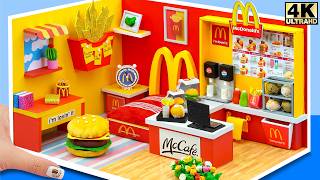 DIY McDonalds House from cardboard How I Make It  Miniature World [upl. by Neevan]