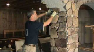 Finished Basement Stone Veneer Arch by Tatcorcom Building  Remodeling West Chester PA [upl. by Pollitt807]