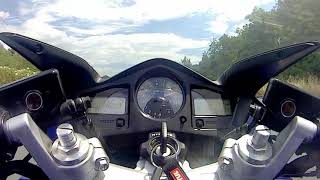 Honda Vfr800 vtec acceleration  top speed 0266 kmh Greece [upl. by Boj]