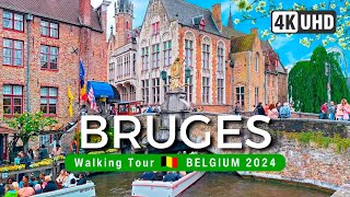 BRUGES Walking Tour 4K 🧇 BELGIUM 2024 🇧🇪 BRUGGE Walk [upl. by Ellwood33]