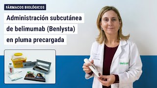 Administración subcutánea de belimumab Benlysta en pluma precargada [upl. by Aisek]