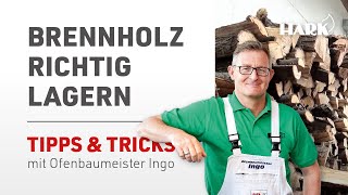 Brennholz richtig lagern  Holzlagerung im Freien [upl. by Annal]